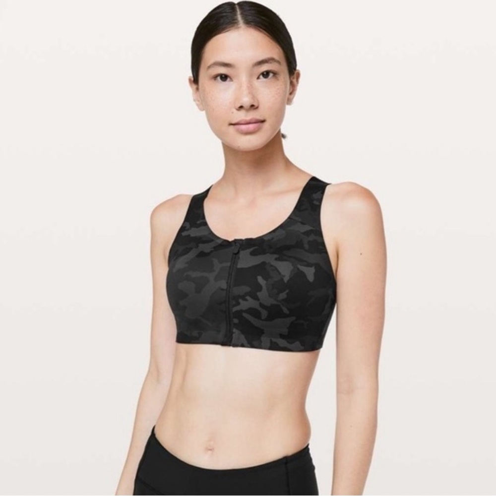 Lululemon Enlite Bra *Zip Front
Incognito Camo Multi Grey 34E DD